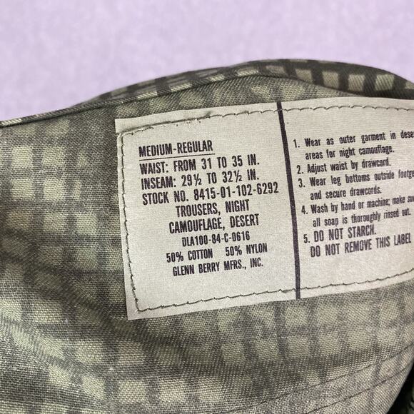 Vintage Size M Military Desert Night Camouflage Trousers - Picture 8 of 10